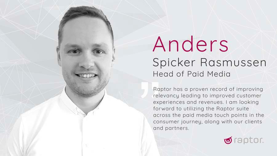 Welcome to Anders Spicker - new head of paid media in raptor services