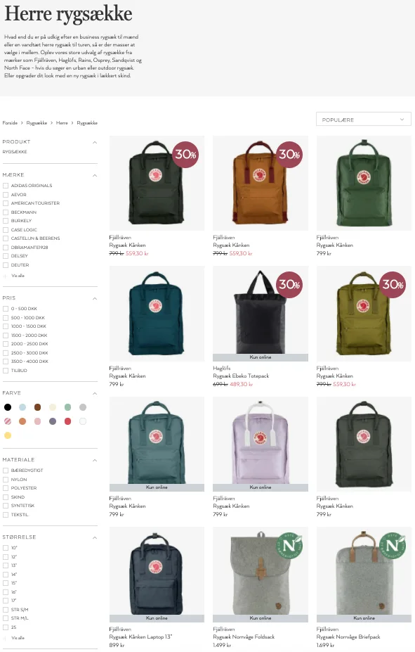 Neye website bags