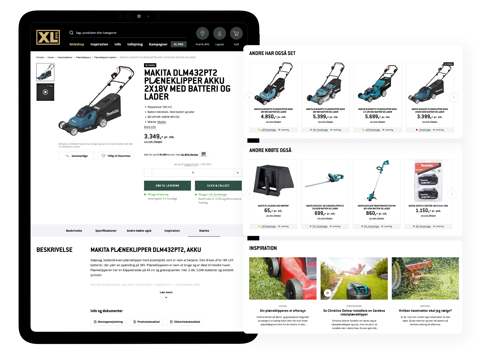 Products and content to content xl-byg